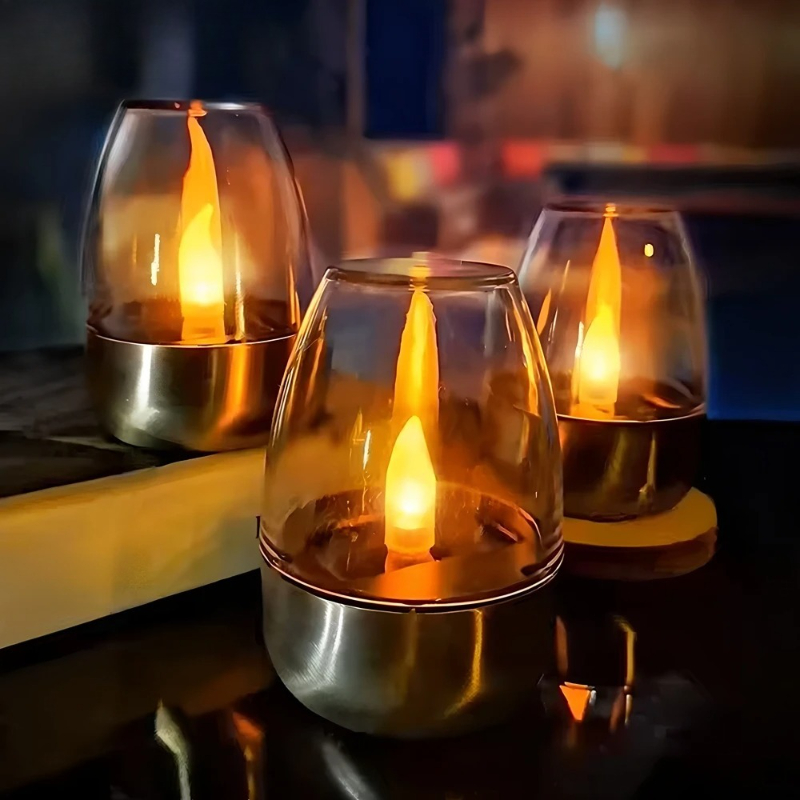 Outdoor Lighting Wedding Decor - LED Solar Candles Light Flameless Rechargeable