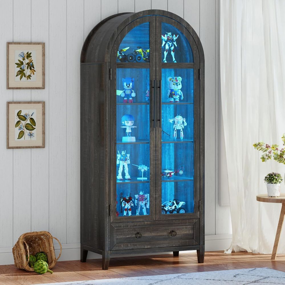 73 Arched Glass Display Cabine - Lighting & Home Decor Studio Photos ulasan dan harga