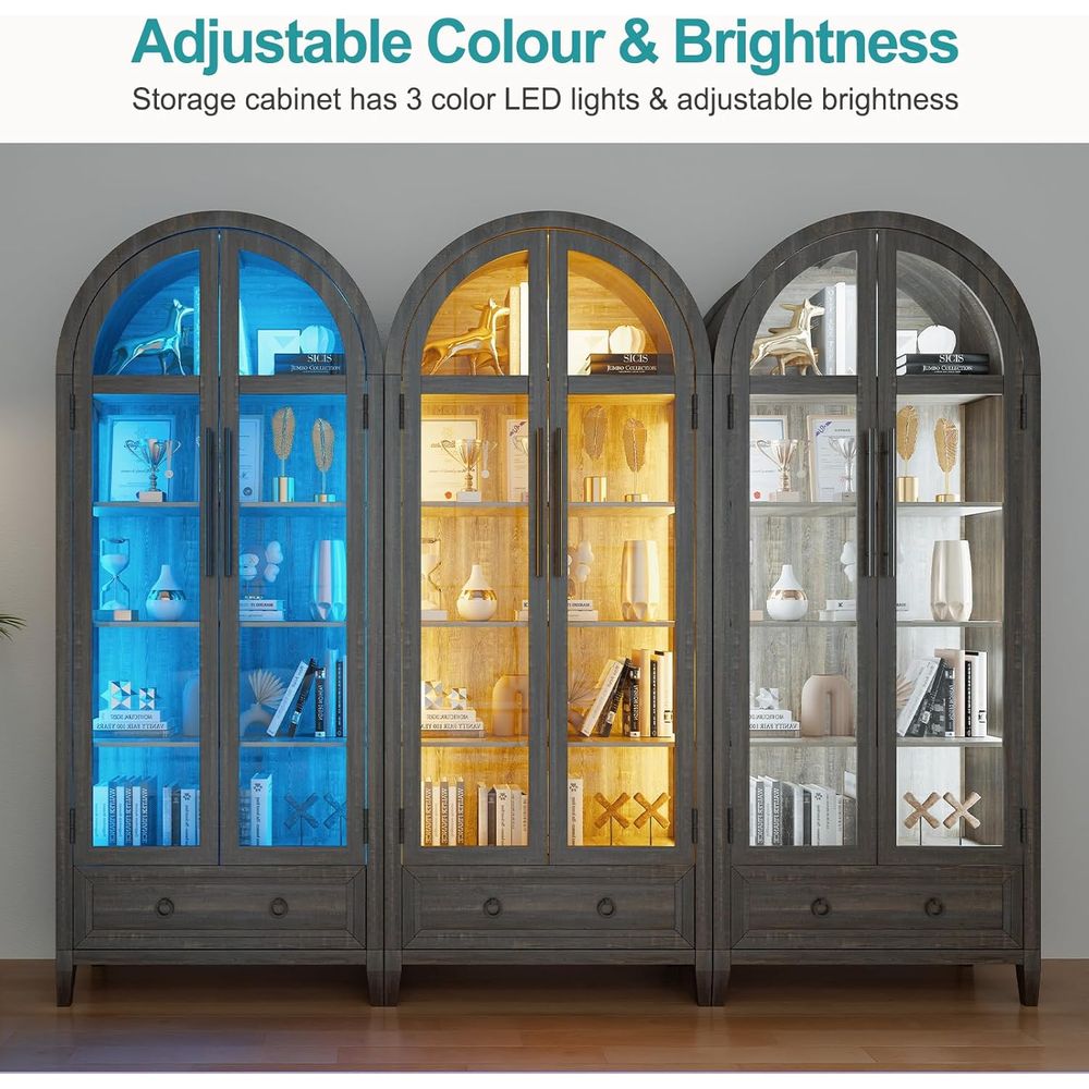 73 Arched Glass Display Cabine - Lighting & Home Decor Studio Photos ulasan dan harga