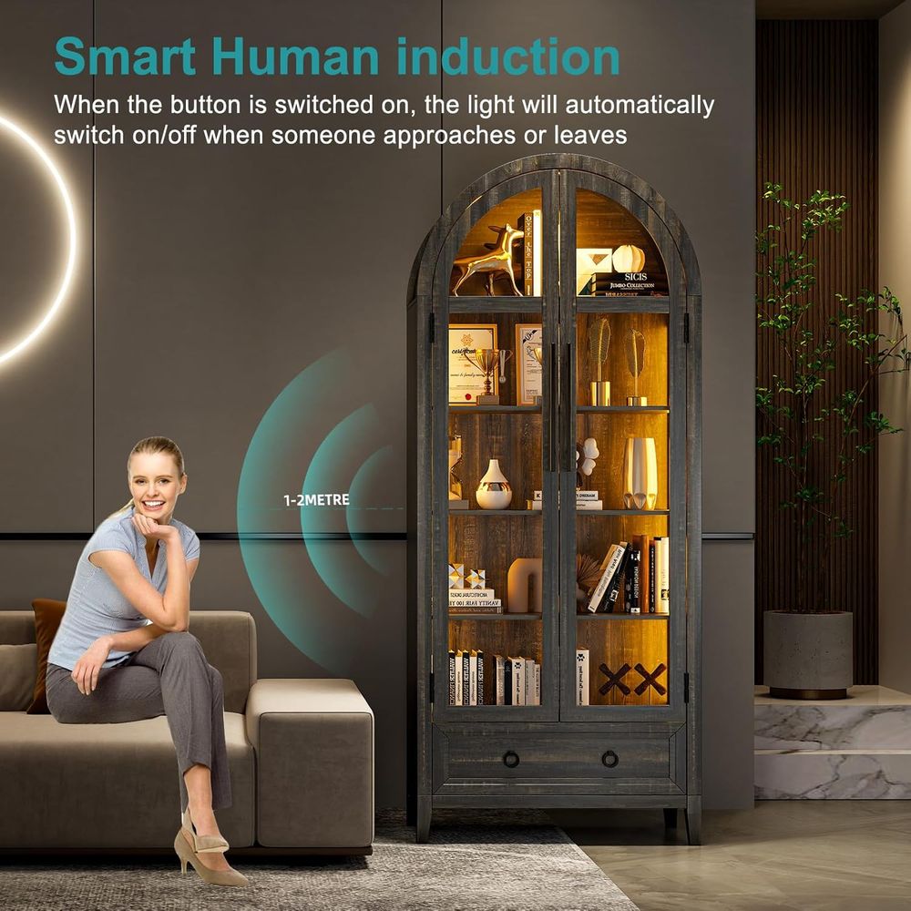 73 Arched Glass Display Cabine - Lighting & Home Decor Studio Photos ulasan dan harga