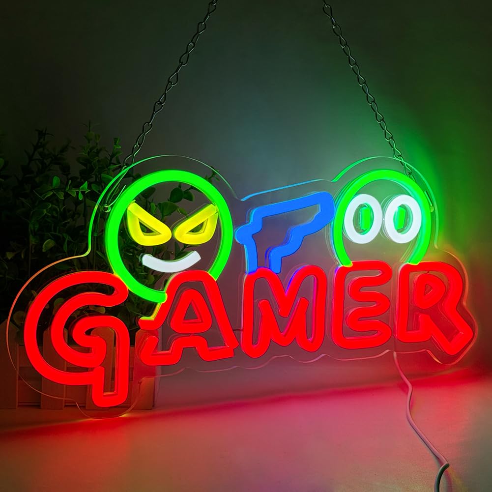 Gamer Neon Sign LED Wall Light - Lighting Decor Wedding ulasan dan harga