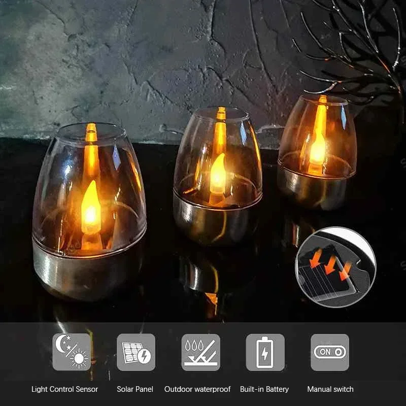 LED Solar Candles Light Flamel - Outdoor Lighting Wedding Decor ulasan dan harga