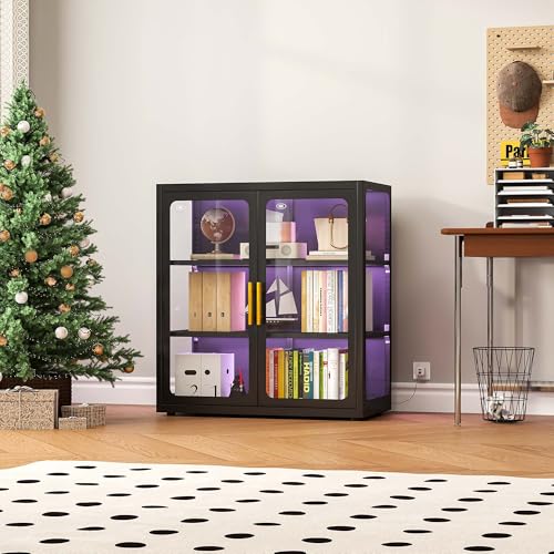 Display Cabinet with Glass Doo - Lighting & Home Decor Studio Photos ulasan dan harga
