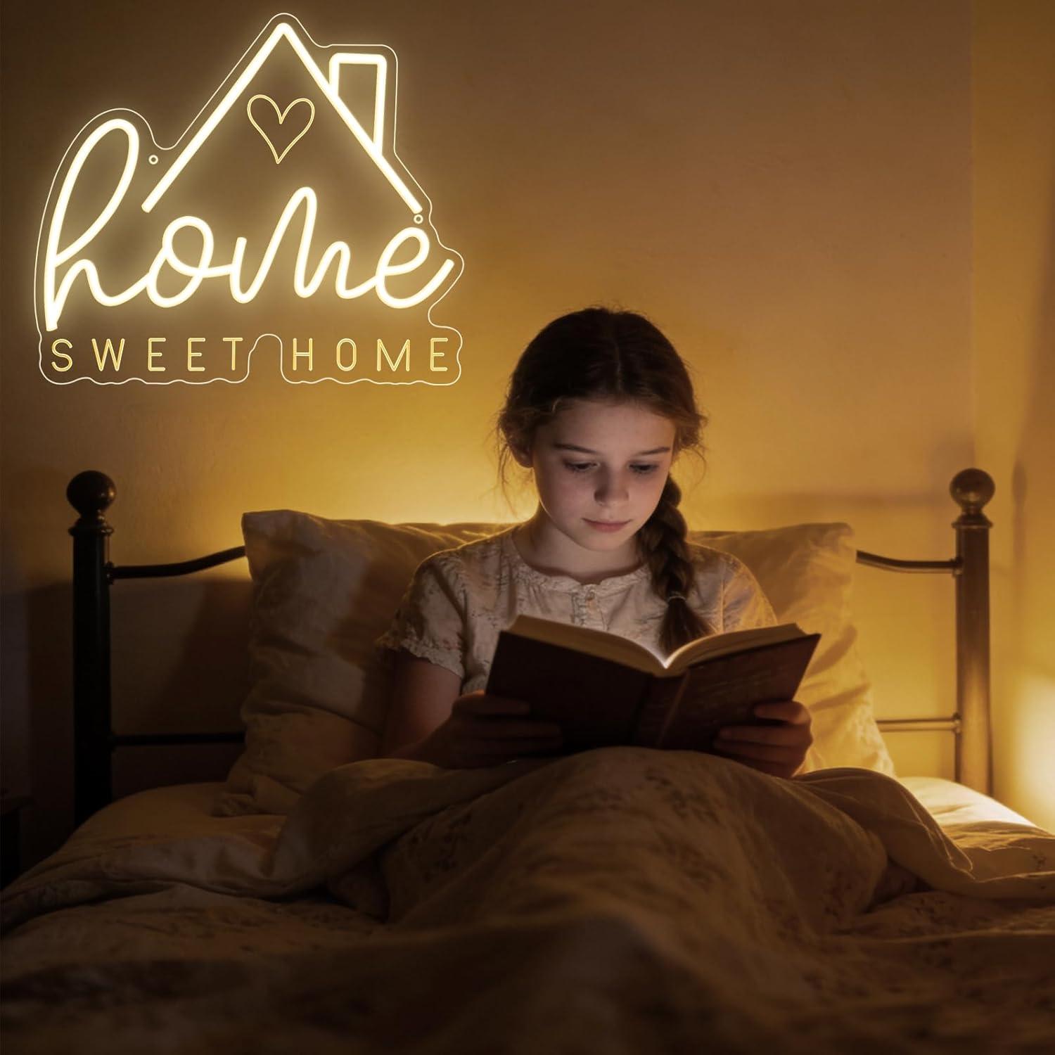 Sweet Home Neon Sign USB Dimma - Lighting Decor Living Room ulasan dan harga