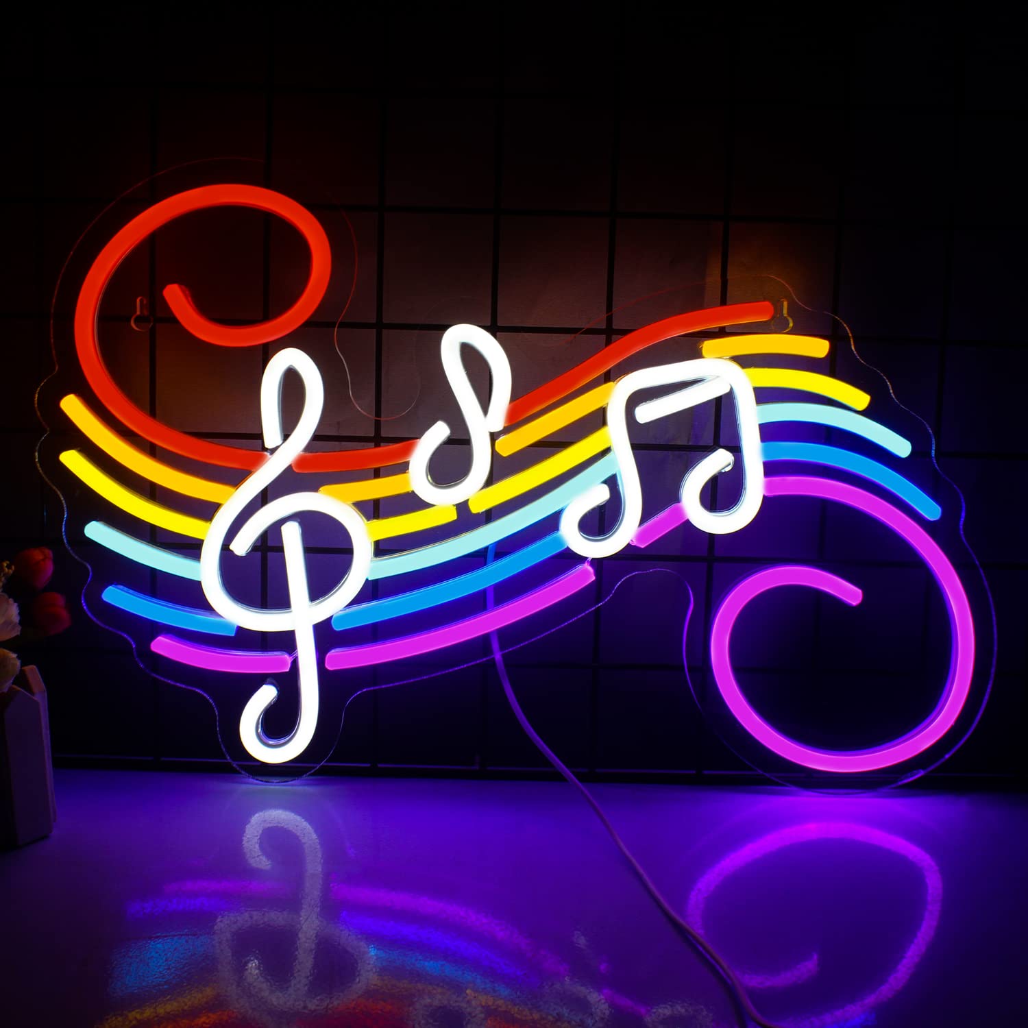 Music Notes Neon Sign Customiz - Lighting Decor Wedding ulasan dan harga