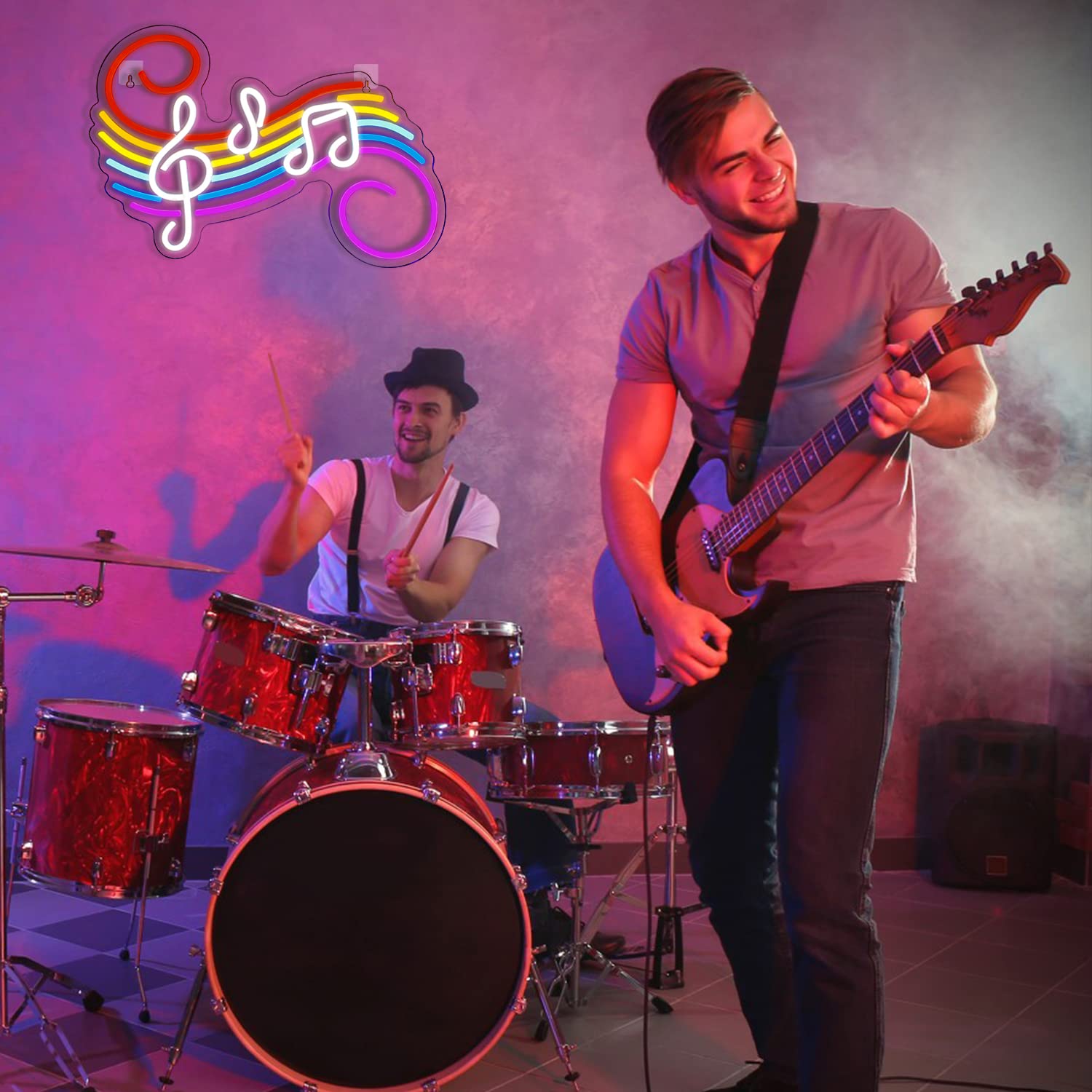 Music Notes Neon Sign Customiz - Lighting Decor Wedding ulasan dan harga