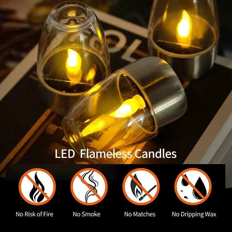Solar Powered Flameless Candle - Outdoor Lighting Wedding Decor ulasan dan harga