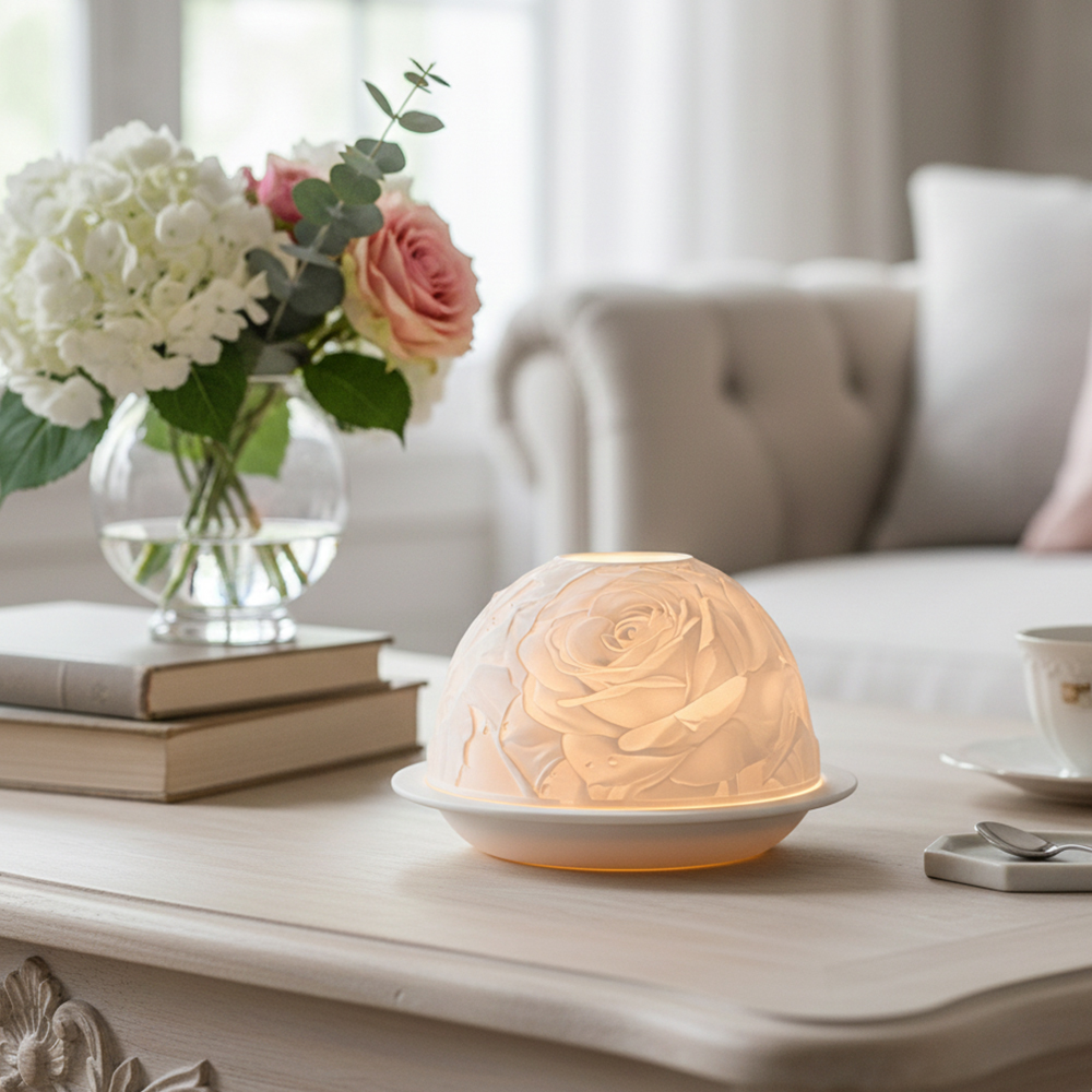 Elegant Rose Porcelain Candle  - Lighting Decor Wedding ulasan dan harga