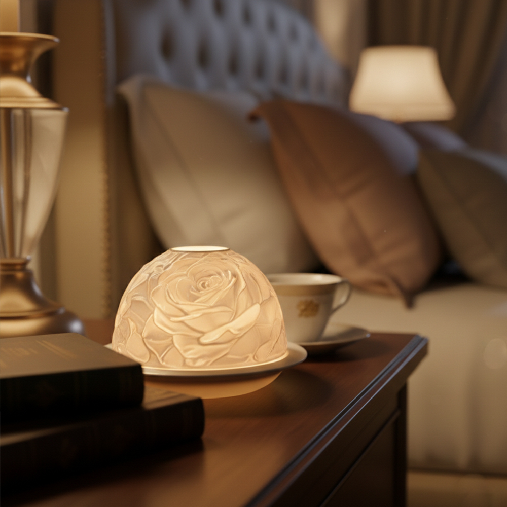 Elegant Rose Porcelain Candle  - Lighting Decor Wedding ulasan dan harga