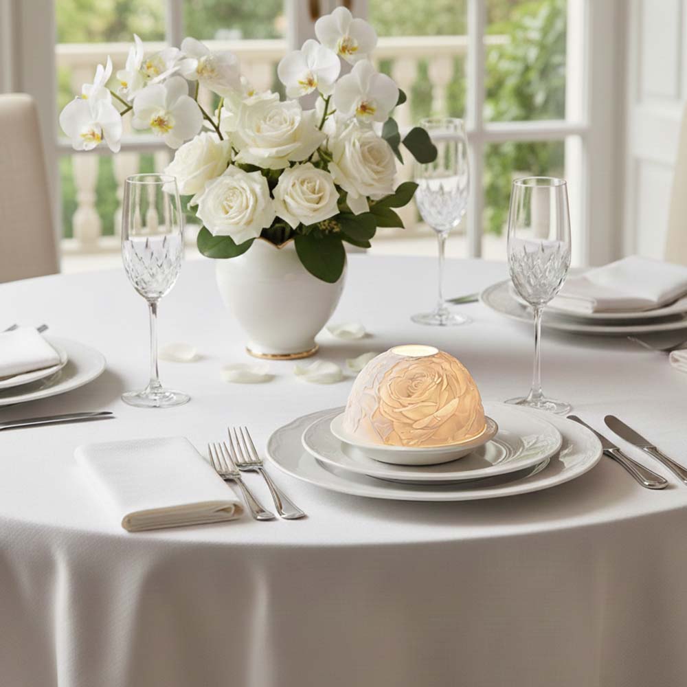 Elegant Rose Porcelain Candle  - Lighting Decor Wedding ulasan dan harga