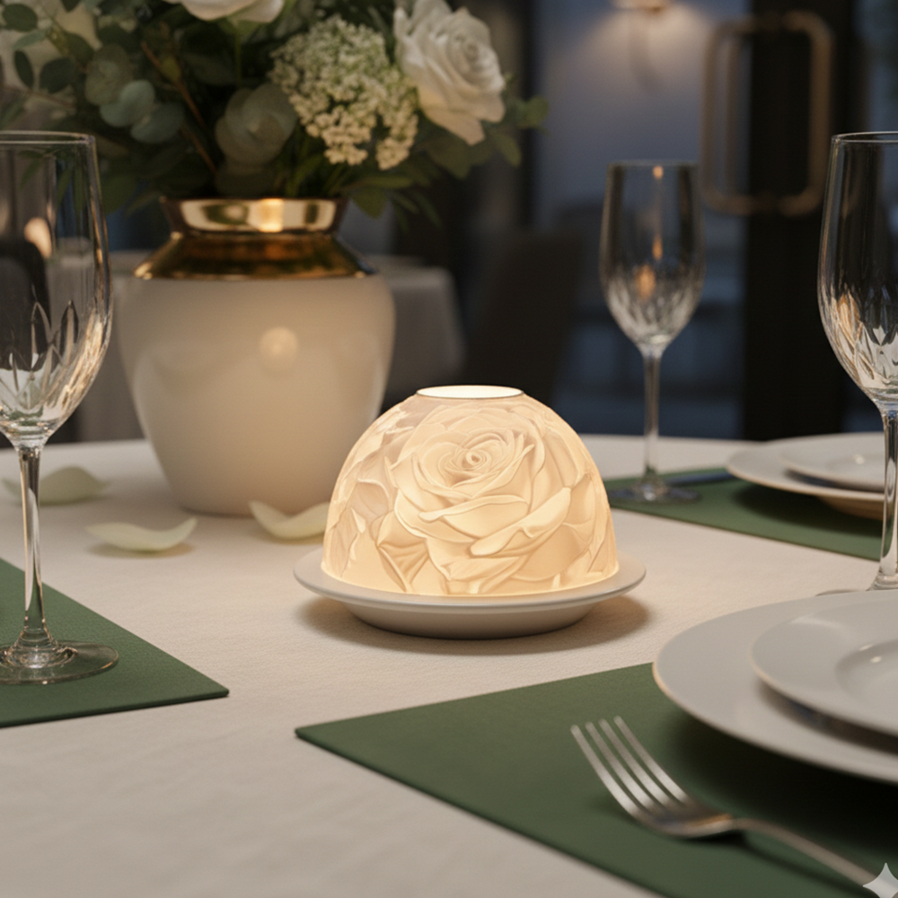Elegant Rose Porcelain Candle  - Lighting Decor Wedding ulasan dan harga