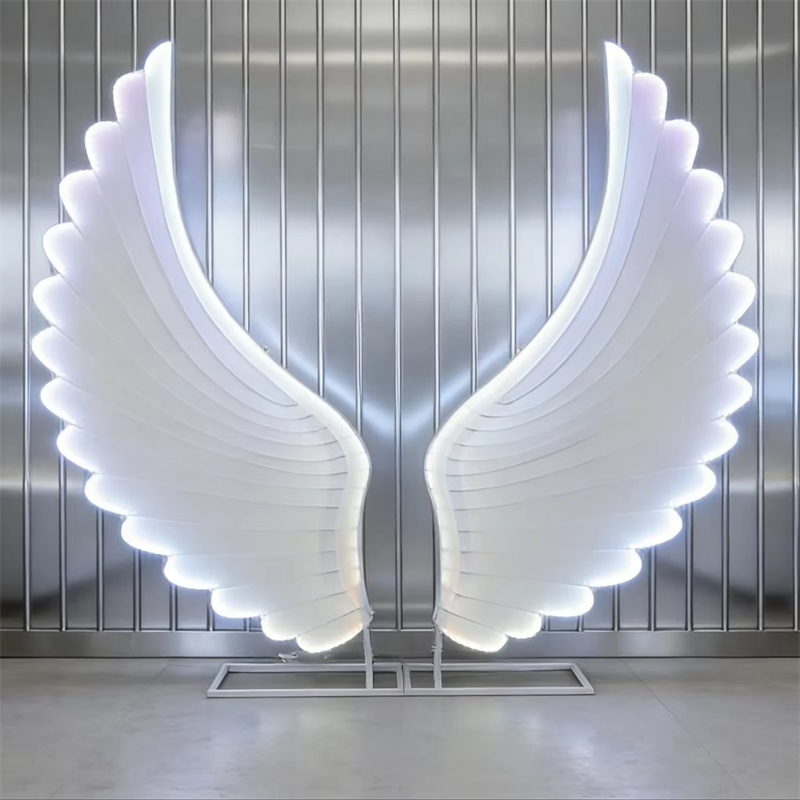 Glowing Angel Wings Light Prop - Lighting Decor Wedding ulasan dan harga