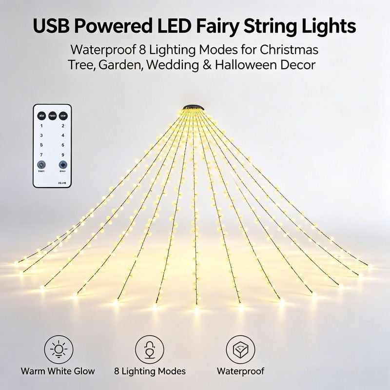 USB LED Fairy String Lights, W - Lighting Decor Wedding ulasan dan harga