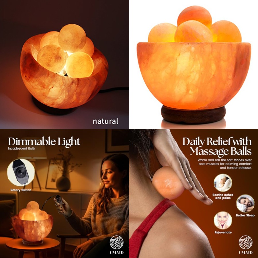 Himalayan Salt Lamp with 6 Him - Himalayan Salt Lamp ulasan dan harga