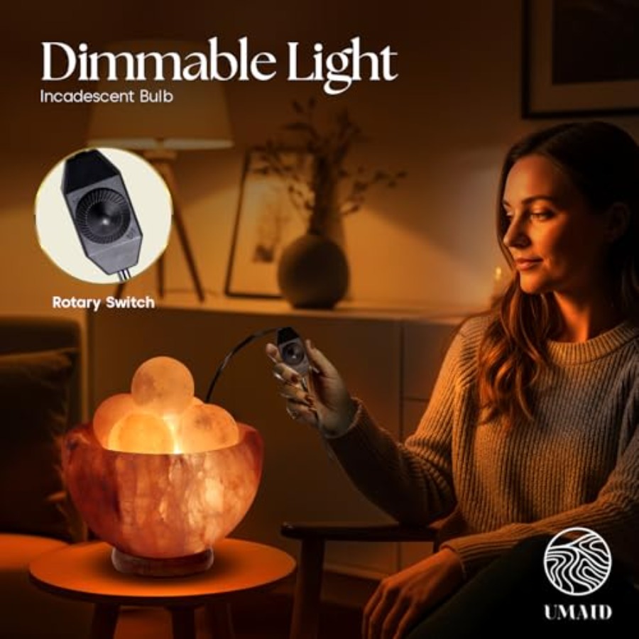 Himalayan Salt Lamp with 6 Him - Himalayan Salt Lamp ulasan dan harga