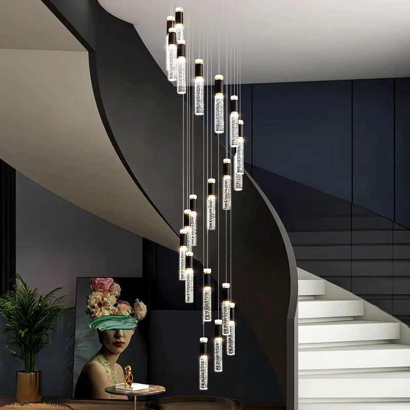 Nordic Staircase LED Chandelie - Lighting Decor Living Room ulasan dan harga