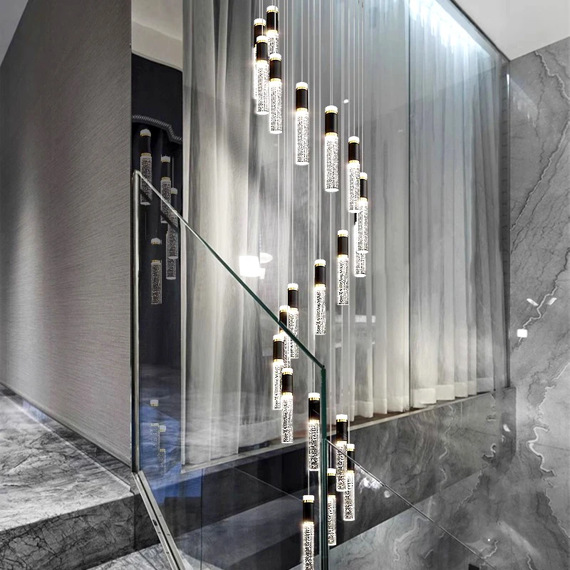 Nordic Staircase LED Chandelie - Lighting Decor Living Room ulasan dan harga