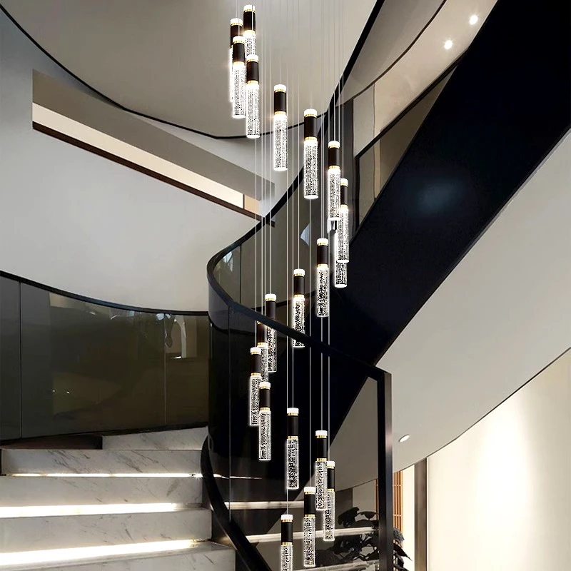 Nordic Staircase LED Chandelie - Lighting Decor Living Room ulasan dan harga