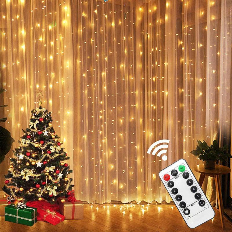 3x3/4x3/6x3m LED Curtain Strin - Lighting Decoration For Wedding ulasan dan harga