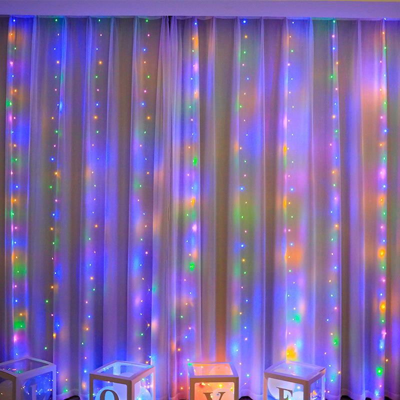 3x3/4x3/6x3m LED Curtain Strin - Lighting Decoration For Wedding ulasan dan harga