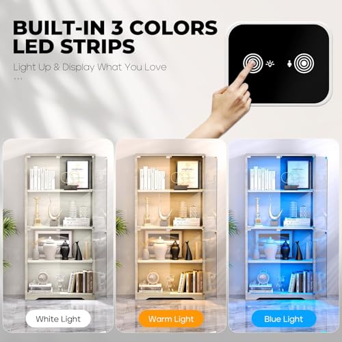 Display Cabinet with Glass Doo - Lighting & Home Decor Studio Photos ulasan dan harga