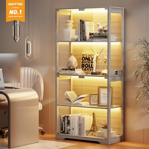 Display Cabinet with Glass Doo - Lighting & Home Decor Studio Photos ulasan dan harga