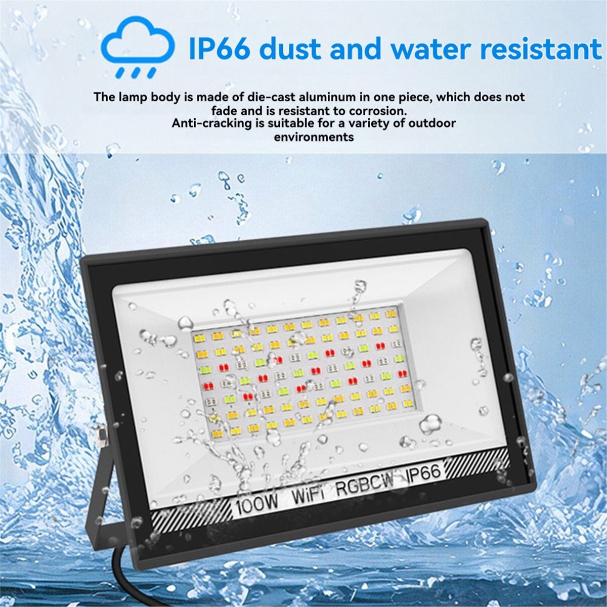 Nices 100W RGBCW LED Flood Lig - Decor Lighting Uk ulasan dan harga