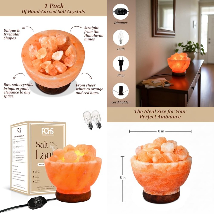 Himalayan Pink Salt Lamp Bowl  - Himalayan Salt Lamp ulasan dan harga