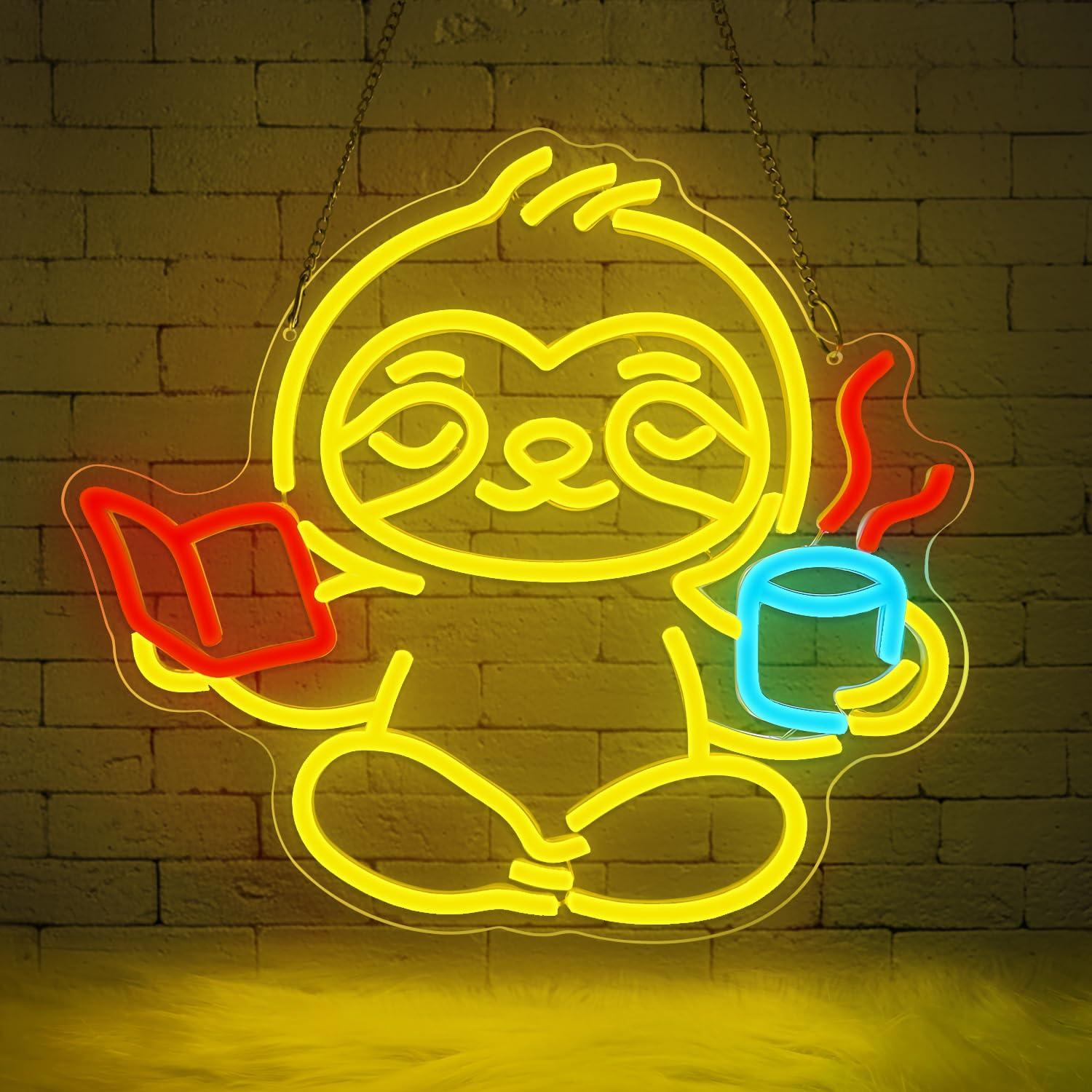 Sloth Neon Sign USB Dimmable L - Lighting Decor Living Room ulasan dan harga