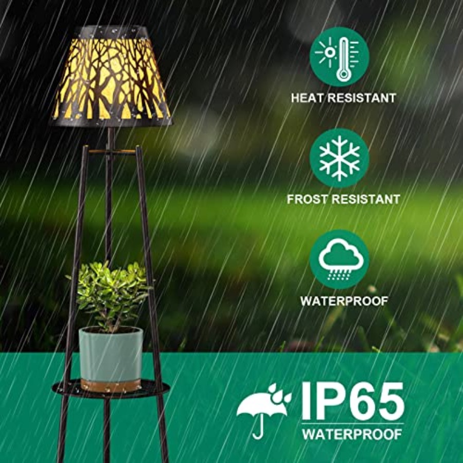 2 Pack Outdoor Solar Floor Lam - Garden Lighting Decor ulasan dan harga