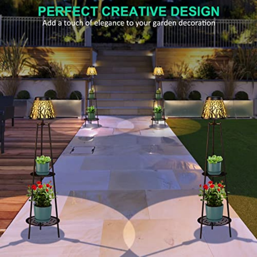 2 Pack Outdoor Solar Floor Lam - Garden Lighting Decor ulasan dan harga