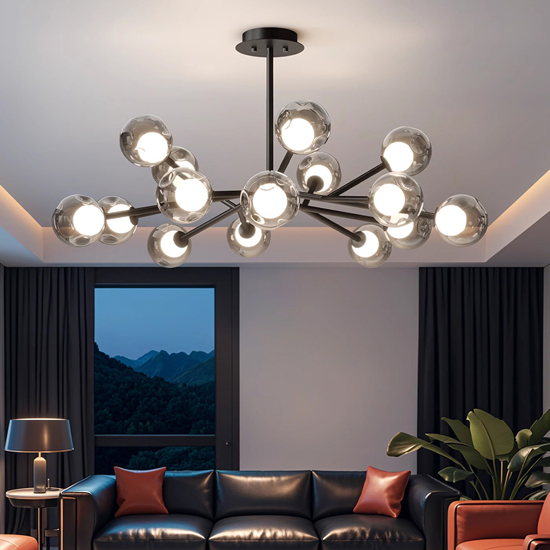 Modern Glass Ball Led Pendant  - Lighting Decor Living Room ulasan dan harga
