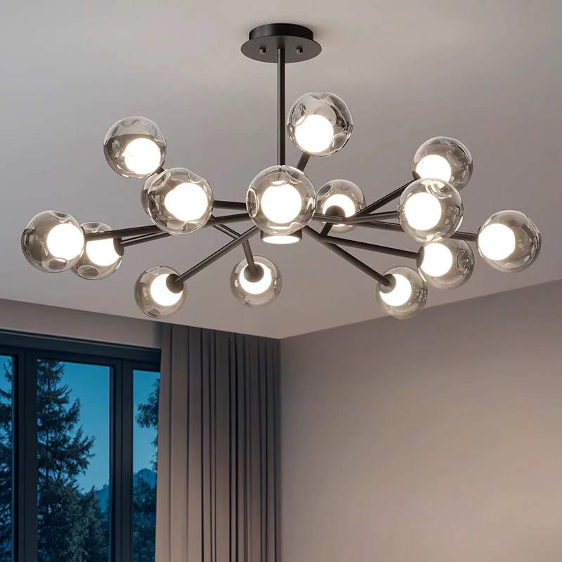 Modern Glass Ball Led Pendant  - Lighting Decor Living Room ulasan dan harga