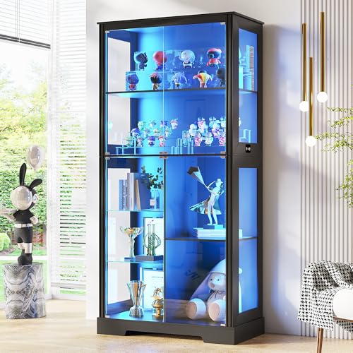 71” Glass Display Cabinet with - Lighting & Home Decor Studio Photos ulasan dan harga