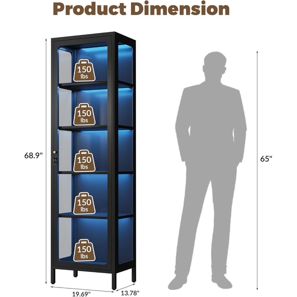 69 Glass Display Cabinet with  - Lighting & Home Decor Studio Photos ulasan dan harga