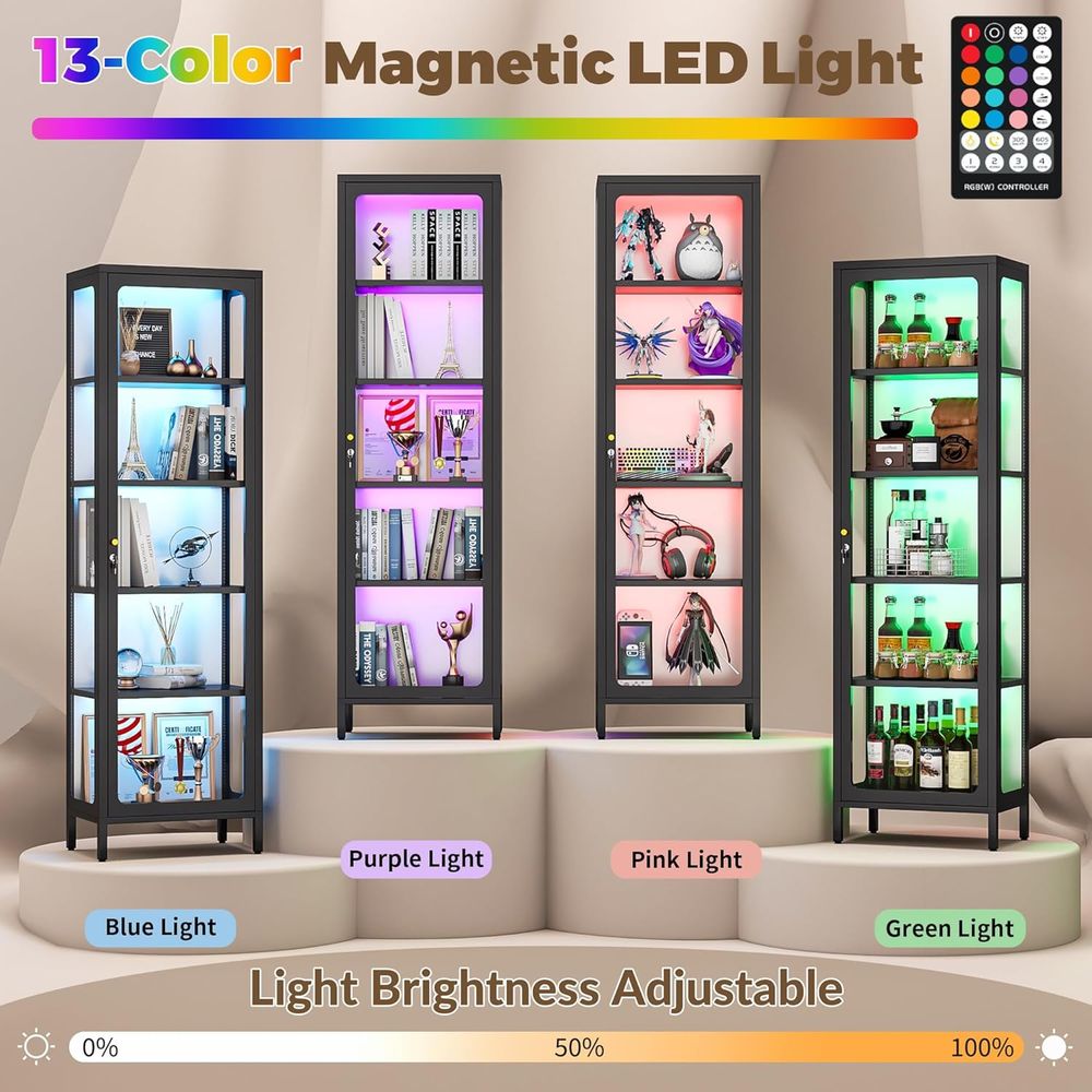 69 Glass Display Cabinet with  - Lighting & Home Decor Studio Photos ulasan dan harga
