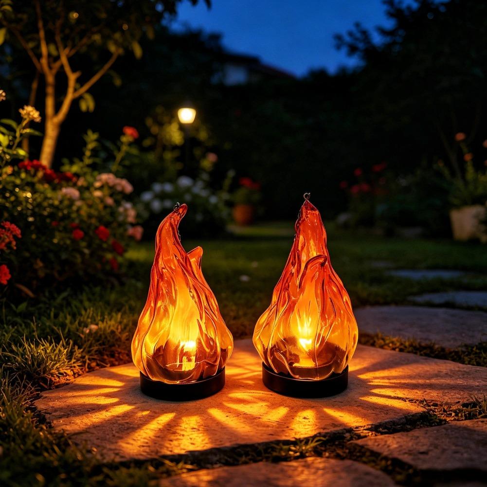 Solar Flame Hanging Lantern Li - Garden Lighting Decor ulasan dan harga