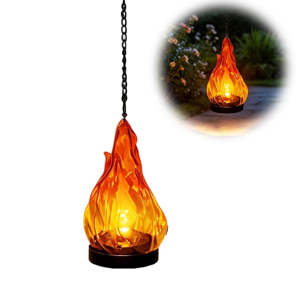 Solar Flame Hanging Lantern Li - Garden Lighting Decor ulasan dan harga