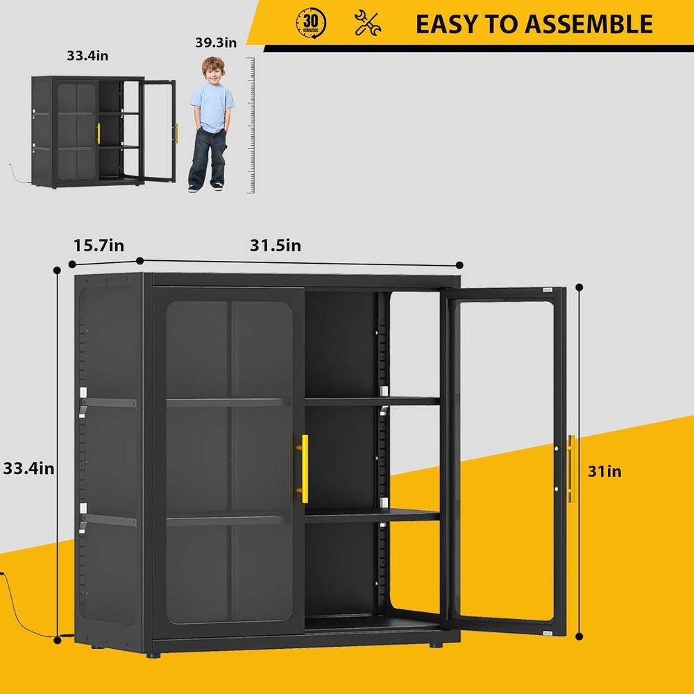 34 Tall Glass Door Display Cab - Lighting & Home Decor Studio Photos ulasan dan harga